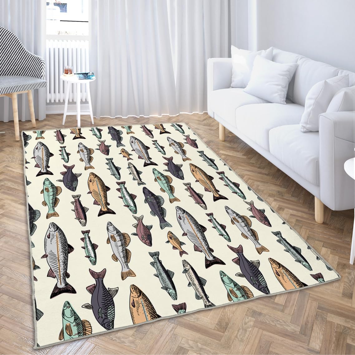 Ansouyi Colorful Non-Slip Area Rugs, Washable Rug Carpet for Living Room Home Decor Rugs for Game Room Classroom Bedroom Dining Kindergarten Room (Colorful Polka Dot, 2x3ft)