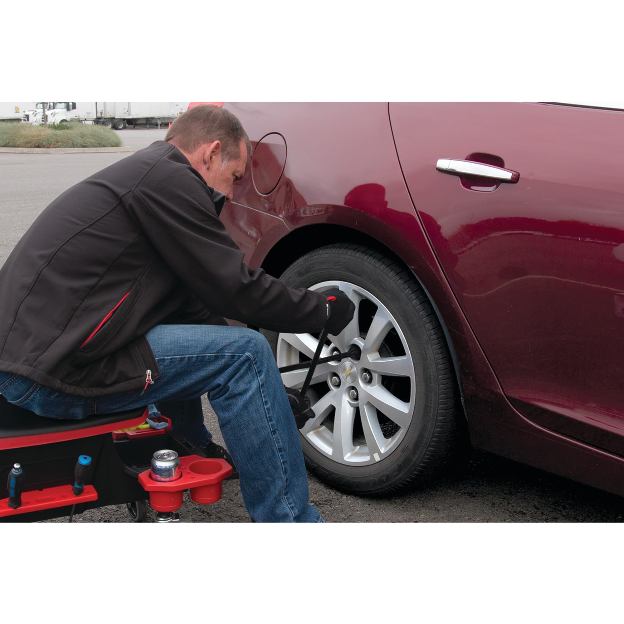 Performance Tool W11 Black 25-Inch Truck SAE/Metric 4-Way Cross Lug Wrench