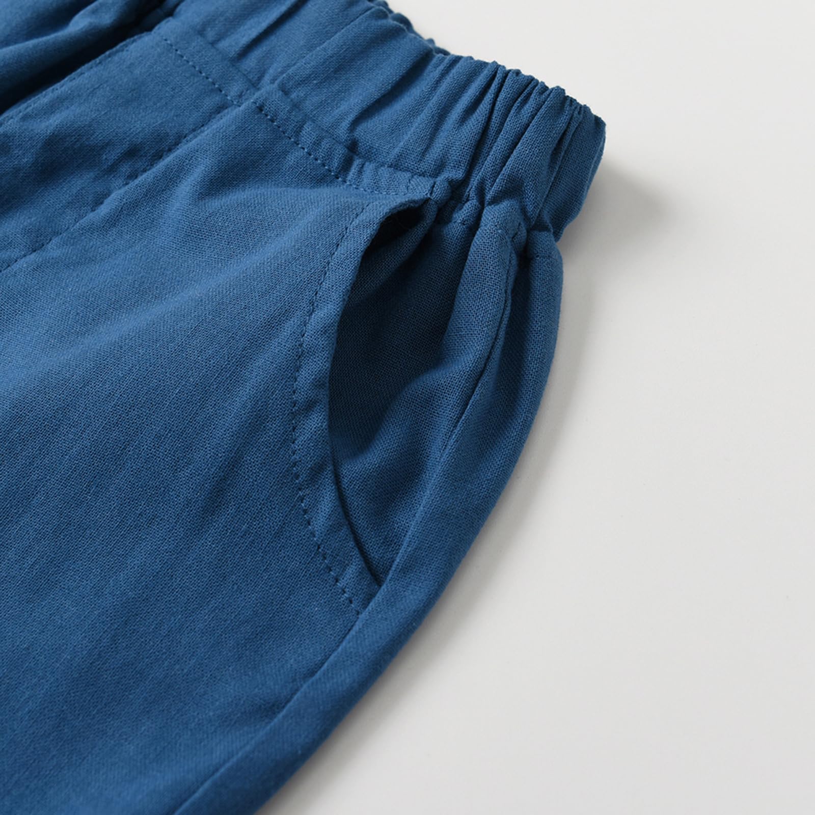 Kurzarm-Set für Jungen Einfarbiges Baumwollhemd mit Reverskragen Bequeme Shirts Lässige Shorts Atmungsaktiv Schnell Trocknend Oberteil Sommer Alter 2-6 Jahre
