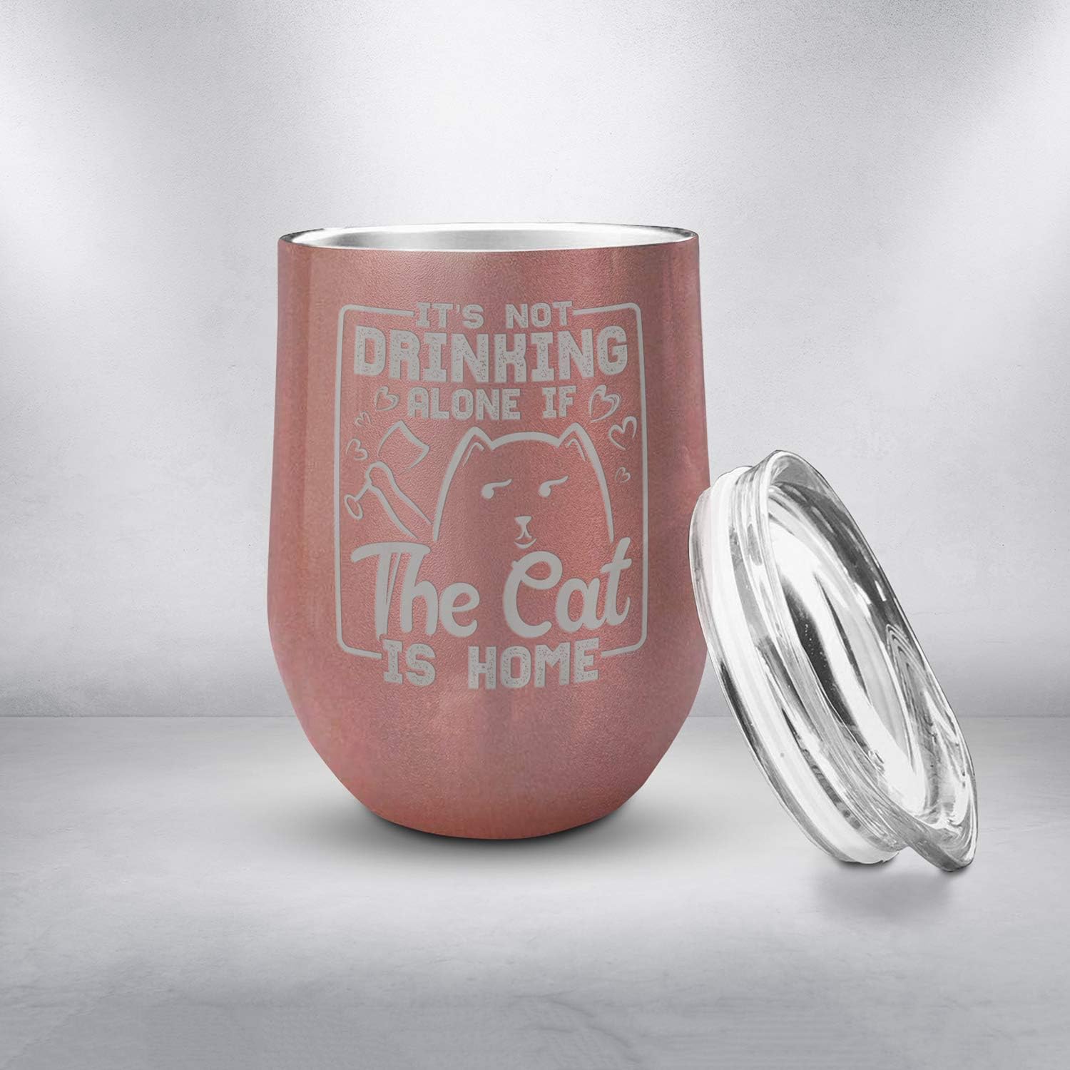 Super Big Clearance! Veracco It's Not Drinking Alone If The Cat Is Home Double Wall Insulated Tumbler with Splash Proof Lid Funny Gift For Someone Who Loves Drinking Bachelor Party Favors (Rose Gold) Flash Deals - 70% OFF Veracco It's Not Drinking Alone If The Cat Is Home Double Wall Insulated Tumbler with Splash Proof Lid Funny Gift For Someone Who Loves Drinking Bachelor Party Favors (Rose Gold)