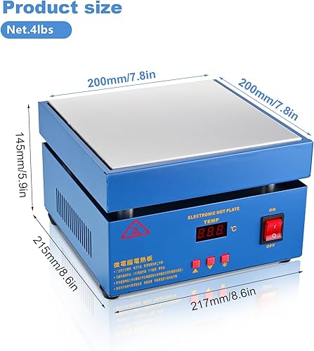 Miniatura 3 de Placa caliente de soldadura mejorada de 110 V 850 W Microcomputadora LED Estación de soldadura de precalentamiento eléctrico soldador Placa caliente