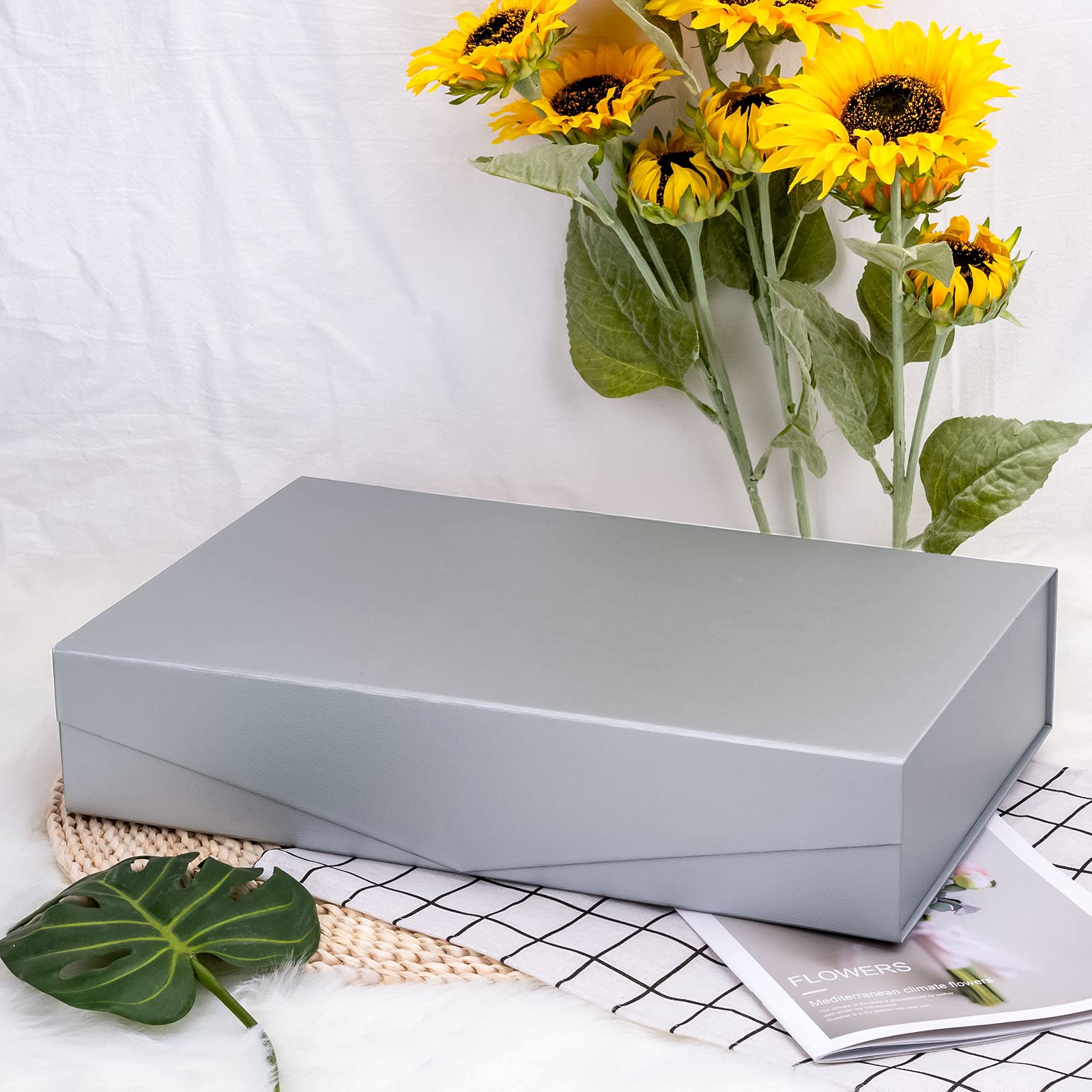 Silver Gift Boxes With Lids - 9x4.5x4.5 Inch Bulk Pack Of 25 For Parties & Special Occasions