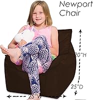 Vista 765 de Posh Creations Puf estructurado cómodo para jugar, leer y ver la televisión, Malibu Lounge, tela de lona para colorear, criaturas