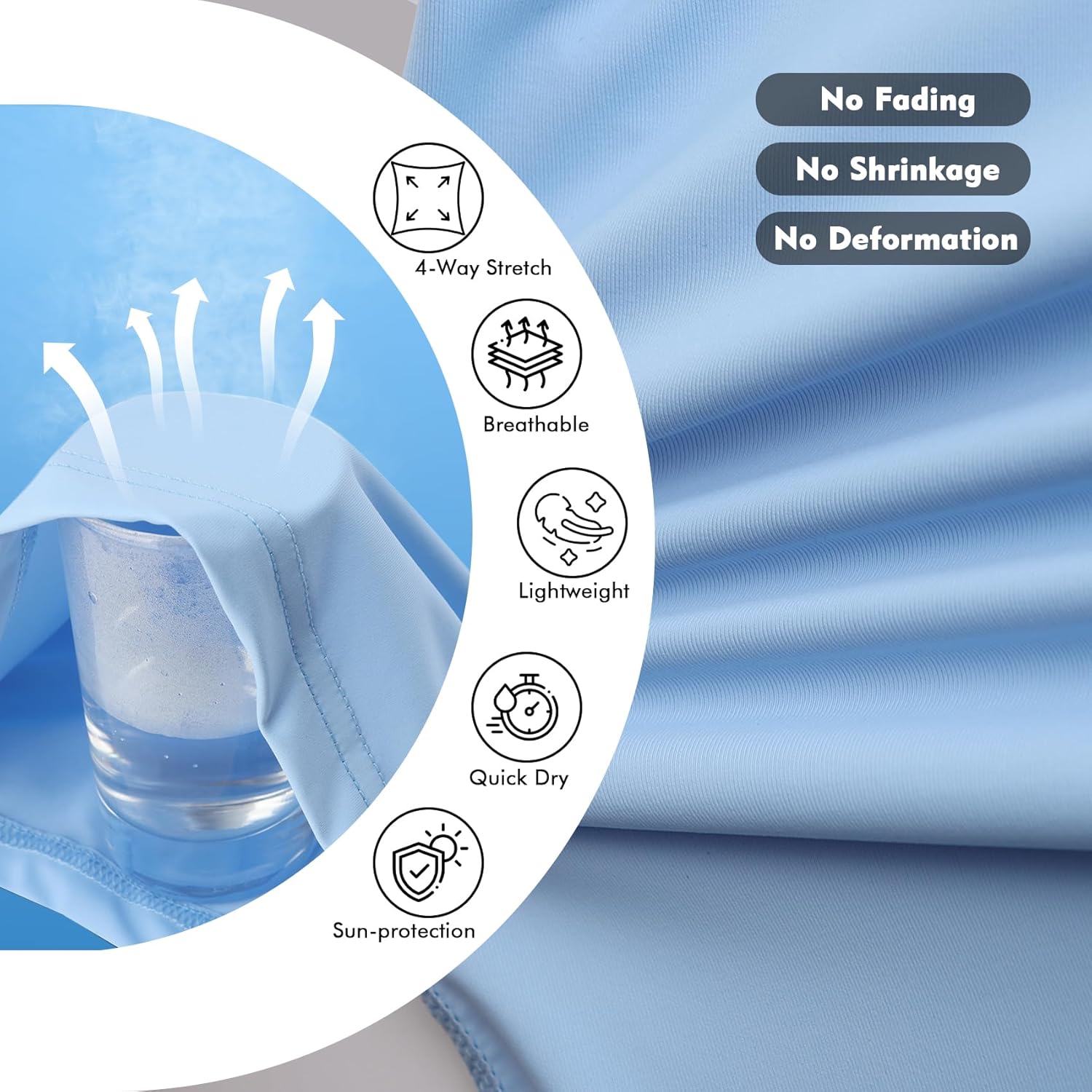 Riverruns Men's UPF 50+ Sun Protection Hoodie Fishing Shirt Cooling Quick Dry Rash Guard Long Sleeve - Image 7