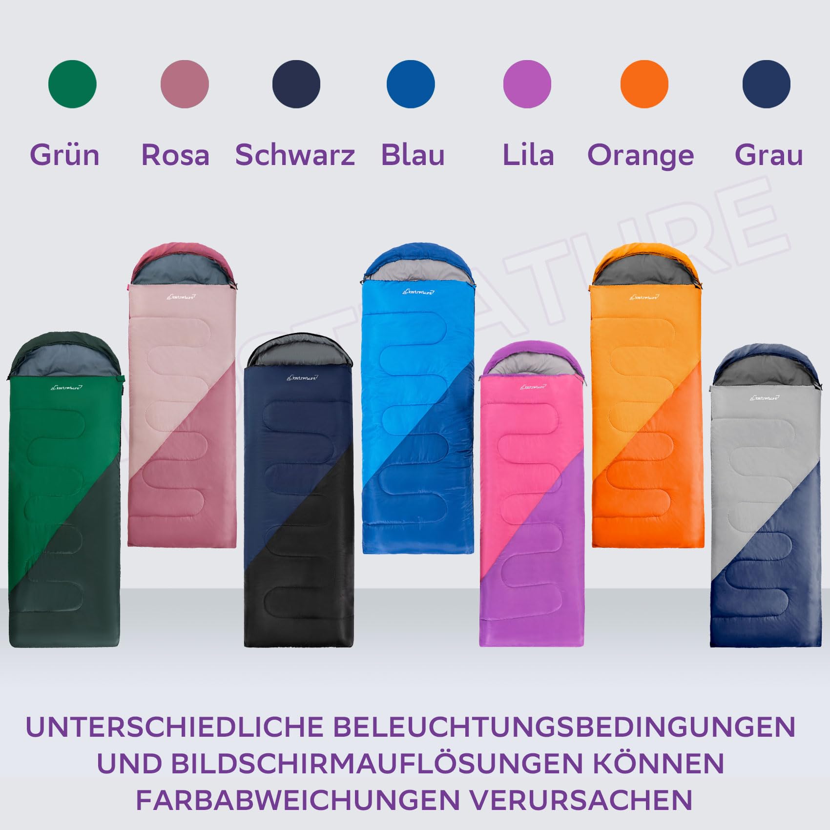 Clostnature Leichter Schlafsack für Camping – Outdoor Lässiger Deckenschlafsäcke mit Kleines Packmaß für Erwachsene, Damen, Herren, Wandern, Sport, Bergsteigen(Links Reißverschluss)