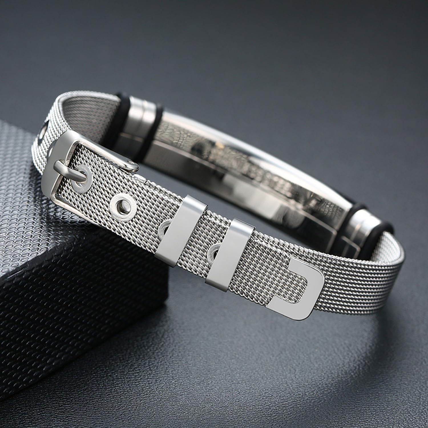 Bracelet d'alerte médicale pour homme et femme en acier inoxydable avec gravure laser gratuite