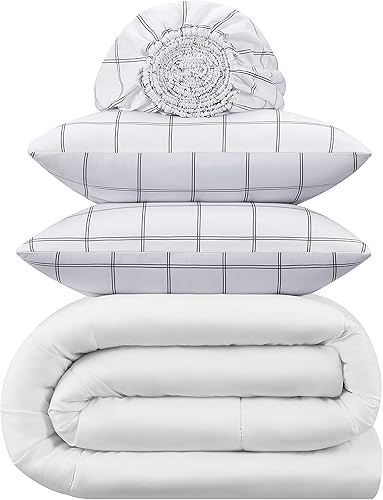 Miniatura 7 de Serta Simply Clean Complete - Cama reversible hipoalergénica de 7 piezas en una bolsa con sábanas y fundas de almohada para todas las estaciones,