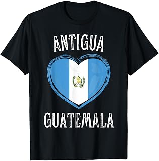 Guatemala Flag Heart Antigua City T-Shirt