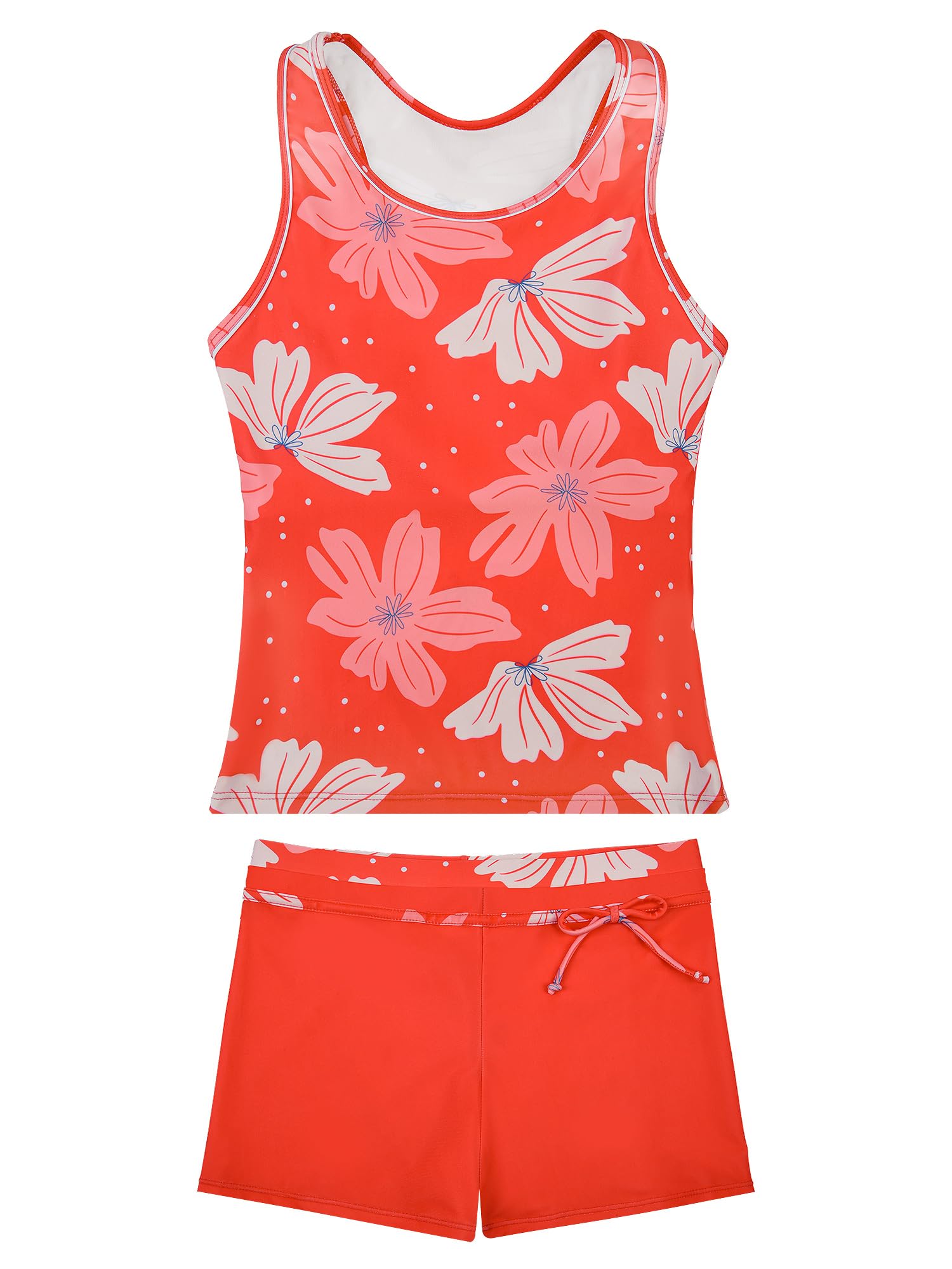 JerrisApparel Little Girls' Summer Two Piece Boyshort Tankini Kids Swimsuit