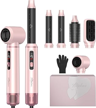 Atopskins 5-in-1 Blow Dryer Brush & Auto-Wrap Air Styler Set