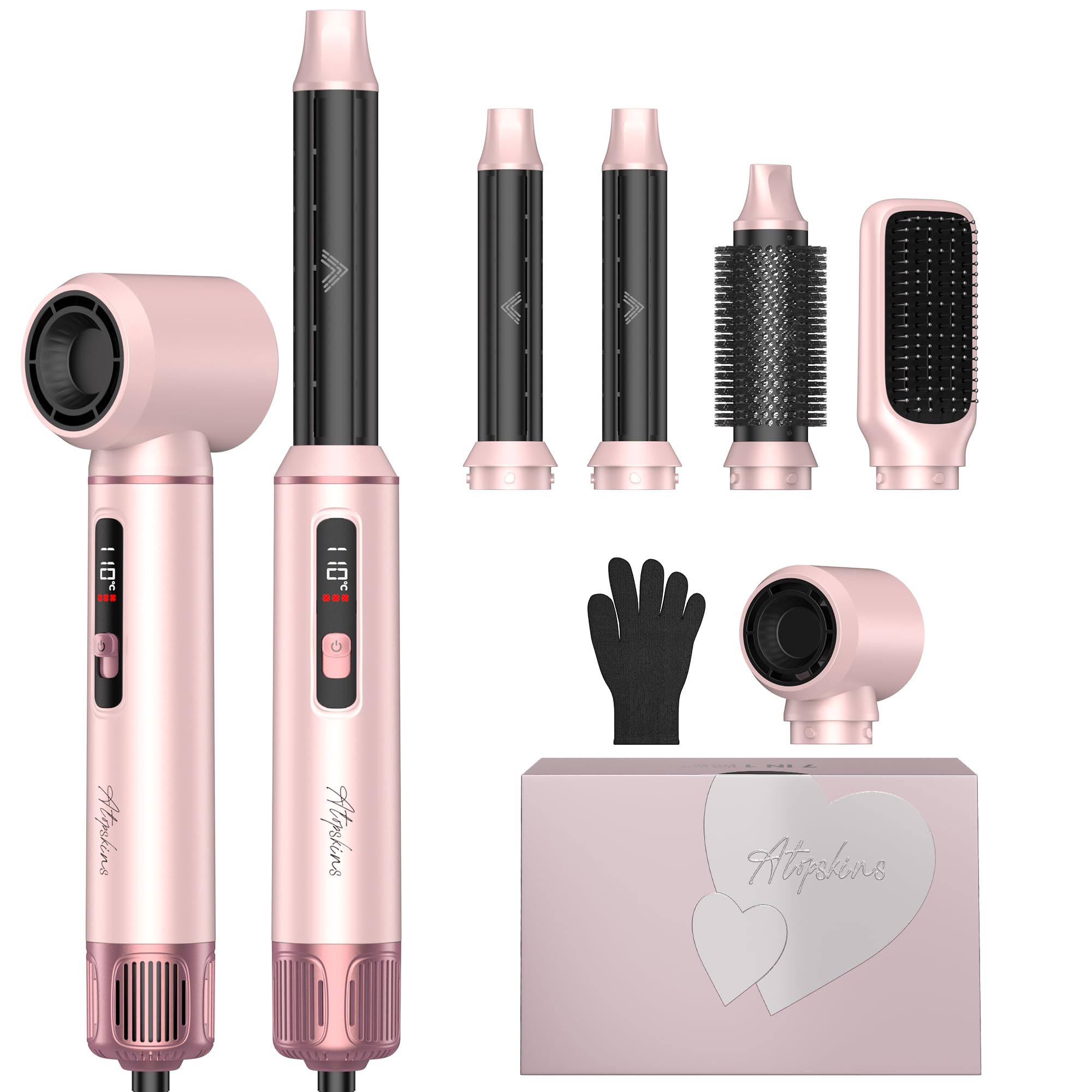 Atopskins 5-in-1 Blow Dryer Brush &amp; Auto-Wrap Air Styler Set