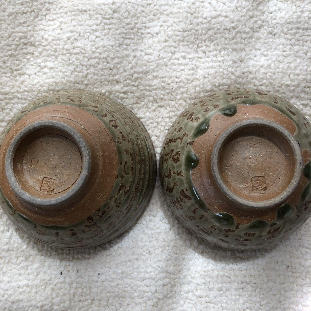 Amazon.co.jp: 夫婦茶碗 矢野國夫作 楓天五輪窯 陶芸品 和食器 