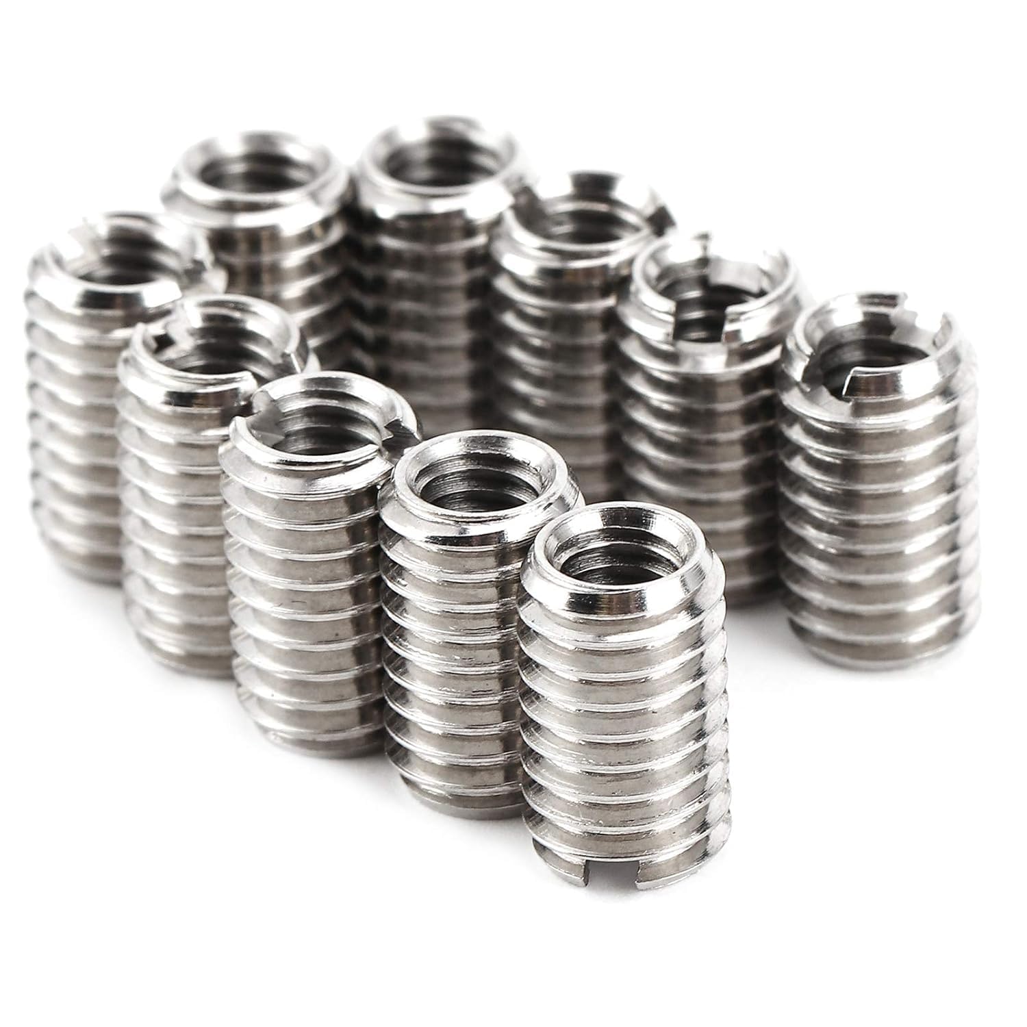 QUARKZMAN 18 stuks schroefdraadinzetstukken, M6 x 9 mm L x 9 mm OD