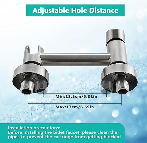 Miniatura 8 de BARROCK Pulverizador de bidé de agua caliente para inodoro con válvula de mezcla de latón caliente y fría, juego de accesorios de pulverización de