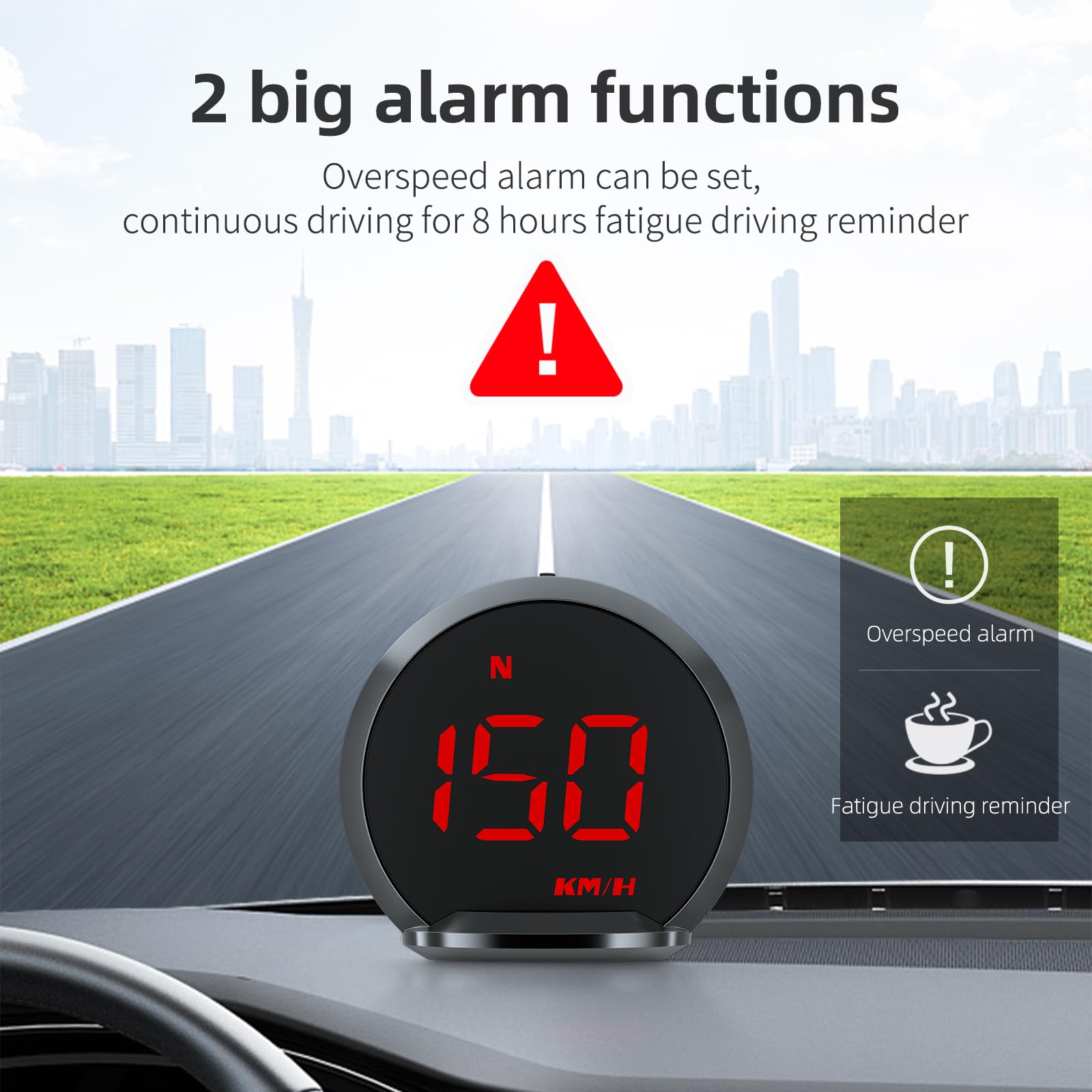 Head Up Display Auto OBD+GPS Con Supporto Regolabile – Velocità, Giri, Allarmi E Lettura Dati In Tempo Reale