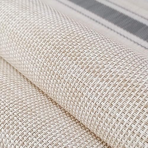 Miniatura 4 de Juego de 6 manteles individuales de vinilo tejido cruzado, resistentes al calor, antideslizantes, manteles individuales para mesa de comedor,