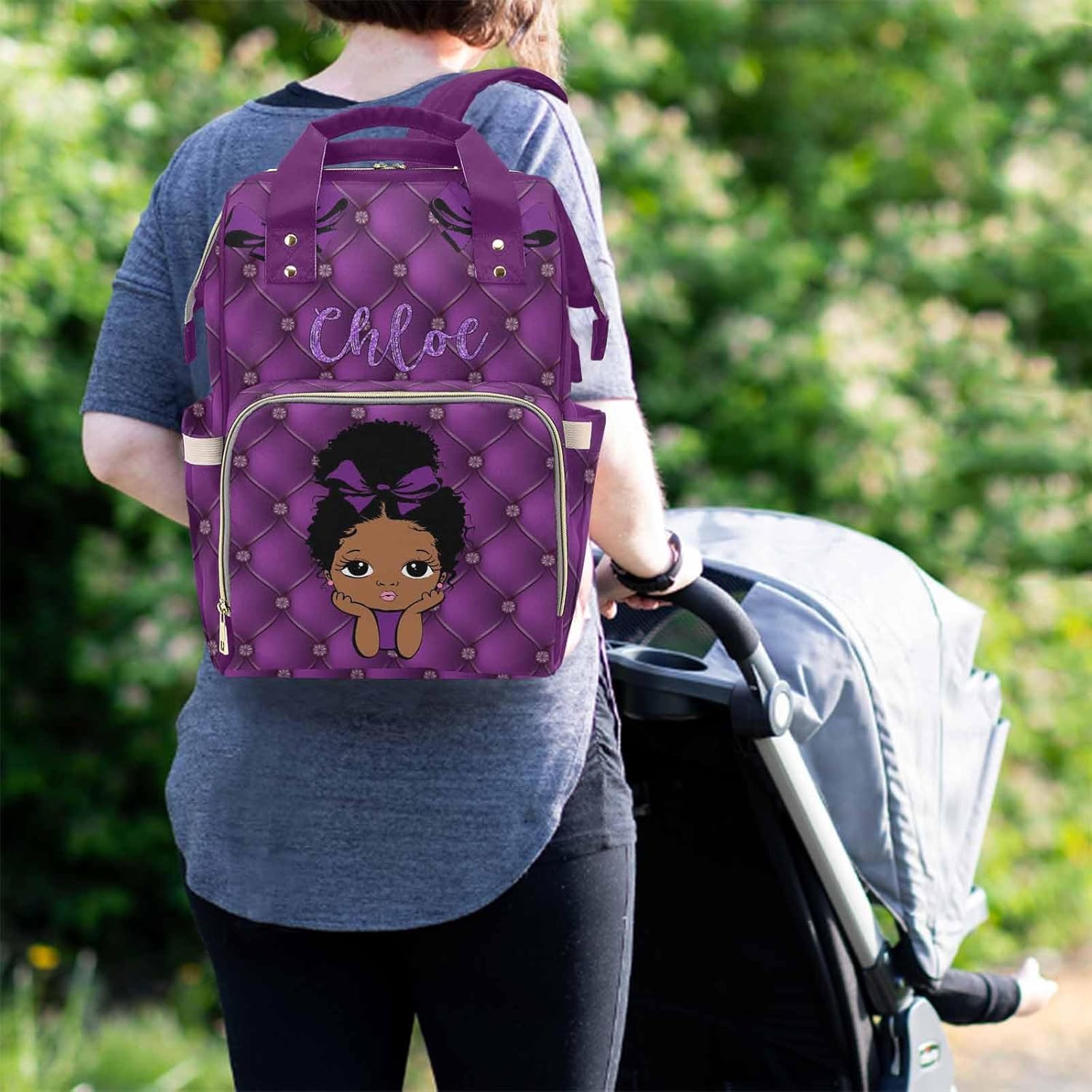 D-Story Personalized Baby Bag Baby Bags For Girls Customized Unisex Tote Bag Gifts Custom Newborn Bags Diaper Bag Personalized