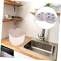 Vista 4 de VILLCASE 4 unidades de contenedores de almacenamiento autoadhesivos para juguetes, cubo de almacenamiento de metal, mini basurero, ruedas de alta