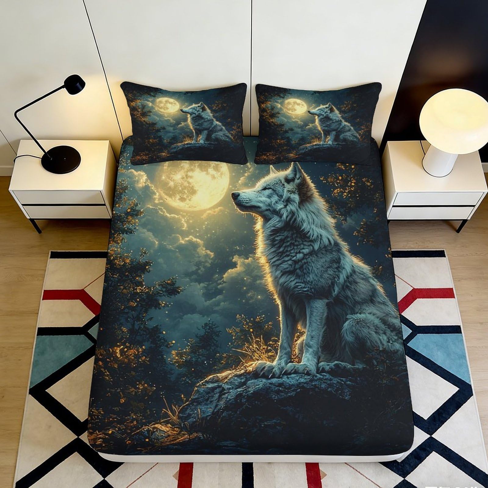 Uxinyoume Style-6 3D Printed Fitted Sheet Microfiber Galaxy Starry Sky Bed Cover For Bedroom, Dorm, And Guest Room Protection And Decoration 90X200x25cm