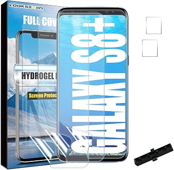 3 Hydrogel Films + 2 Tempered Glass Lens Protector For Galaxy S8 Plus
