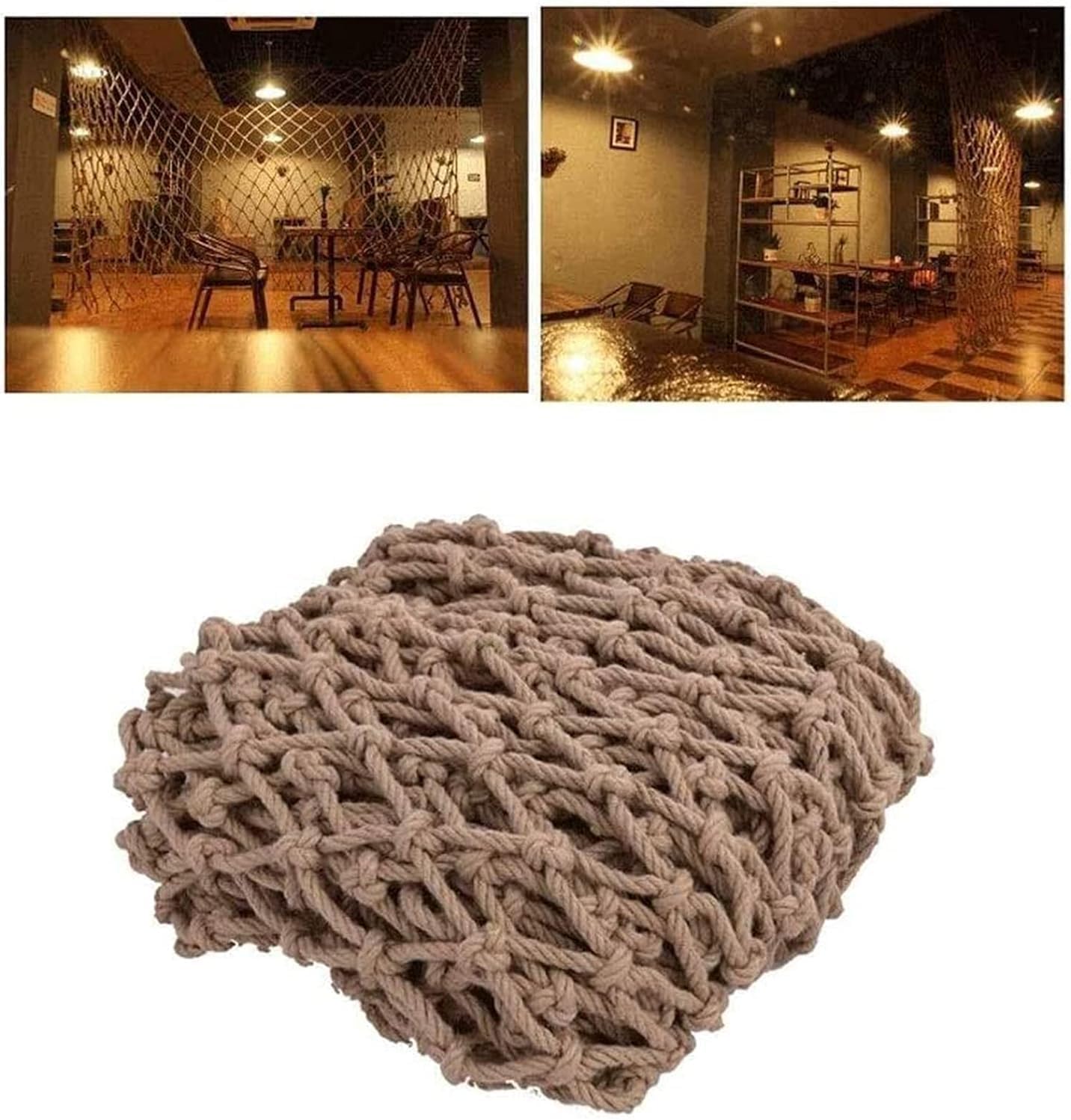 Children's Climbing net Large Cargo Rope Ladder Net for Toddlers and Adults Climbing, Playground Rope Net Training Net(3 * 4m(9.9 * 12.12ft))