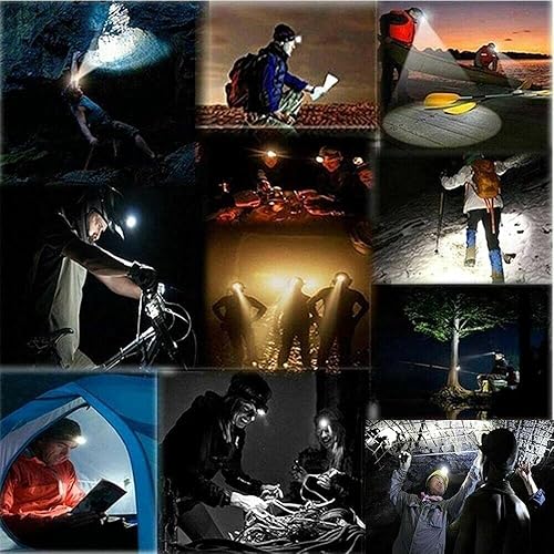 Miniatura 6 de Wrrozz - Linterna LED para la cabeza, lámpara de cabeza recargable táctica súper brillante para adultos, impermeable, para correr al aire libre,