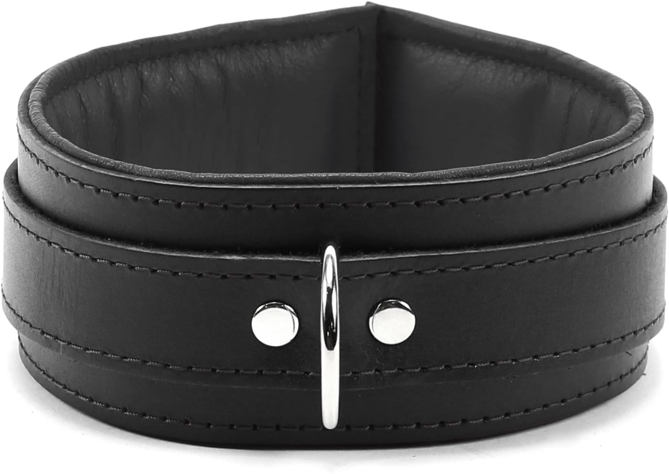 Melanie Collar Padded Latigo Leather Lambskin Handmade Padded Leather Collar