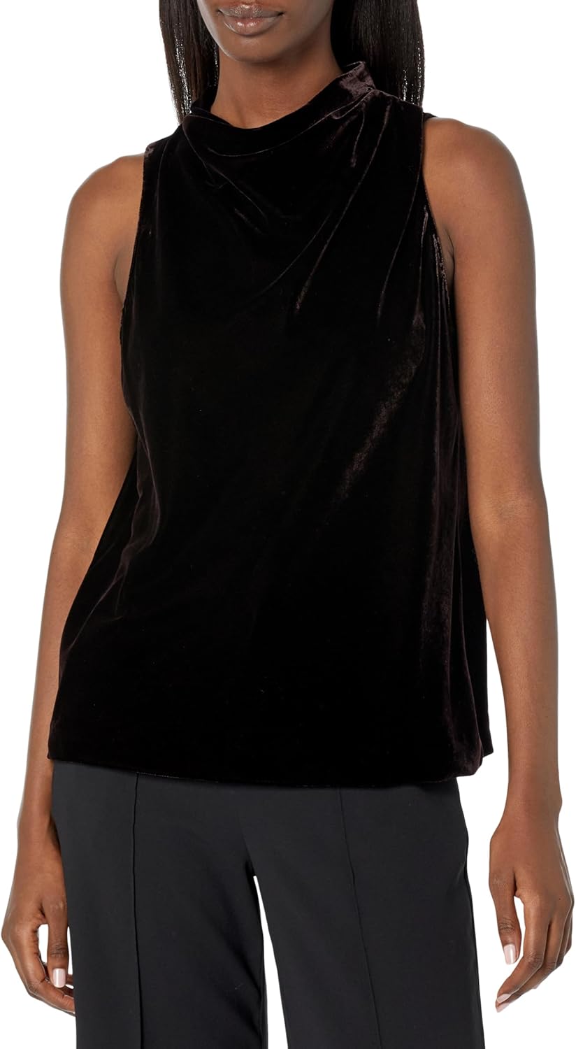 Theory Women's Velvet Sleeveless Cowl Top