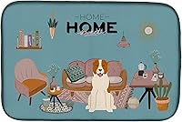 Vista 373 de Caroline's Treasures CK7824DDM - Tapete absorbente para secado de platos con diseño de bulldog inglés, rojo y blanco, para encimera de cocina, 14 x