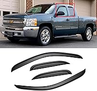 Vista 231 de Visera de ventana para Chevy Silverado 1500/GMC Sierra 1500/Avalanche/Suburban Crew Cab 2007-2013, protectores de lluvia, deflector de ventilación