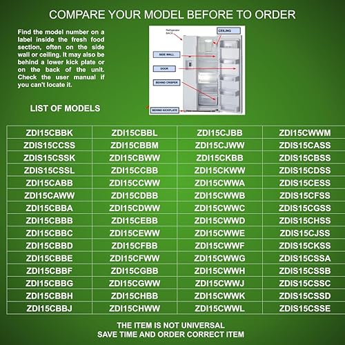 Miniatura 4 de GLOB PRO SOLUTIONS - WR55X10020 Máquina de hielo Placa de control independiente WR55X10020, AP2071665, PS304099,