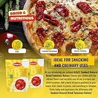 Vista 3 de Sunbest Natural - Mitades de tomates secados al sol, mezcla fresca de tomates listos para comer, tomate secado al sol para cocinar y aperitivos