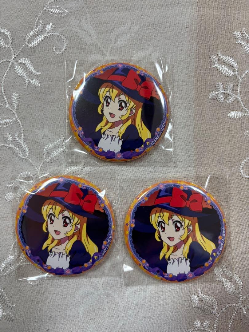 星宮いちご 缶バッジ ３点 アイカツ！ チョコインサブレ イオン限定