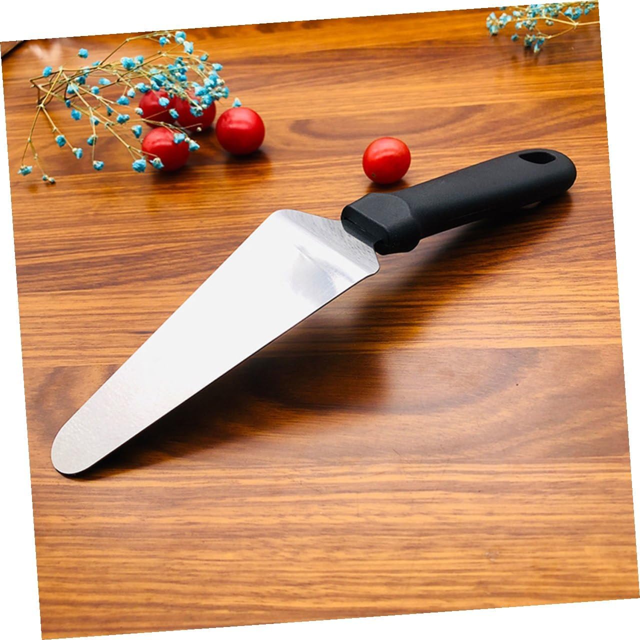 SUPVOX Pizza Cutter Tool and Pizza Transferring Set 2pcs Stainless Steel Slicer with Pp Handle and Triangle Spatula for Kitchen Baking