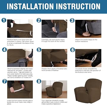 H.VERSAILTEX Stretch Recliner Slipcovers Recliner Chair Cover Sofa Furniture Cover 1-Piece Modern Rich Velvet Form Fit Stylish Protector Feature Rich and Soft Fabric (Bronze Brown, Large)