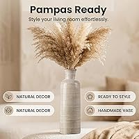 Vista 65 de Juego de jarrones de cerámica, jarrones de flores para decoración del hogar, decoración moderna de granja, centros de mesa de sala de estar, cocina