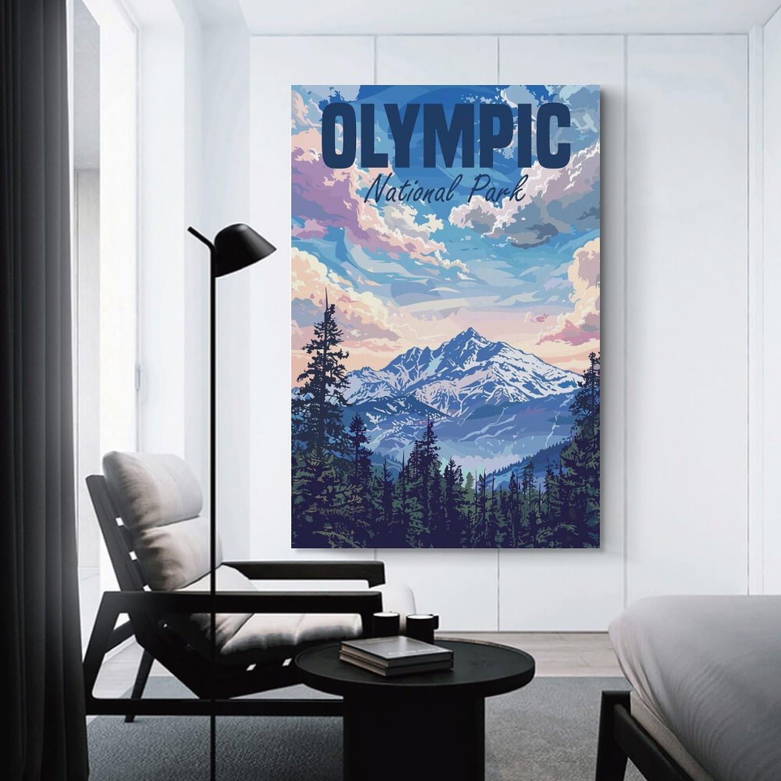 Junmoney Olympic National Park USA Canvas Art Print 20x30inch(50x75cm), for Front Hall, Corridor Or Welcome Spaces, Home Artwork for First Impressions