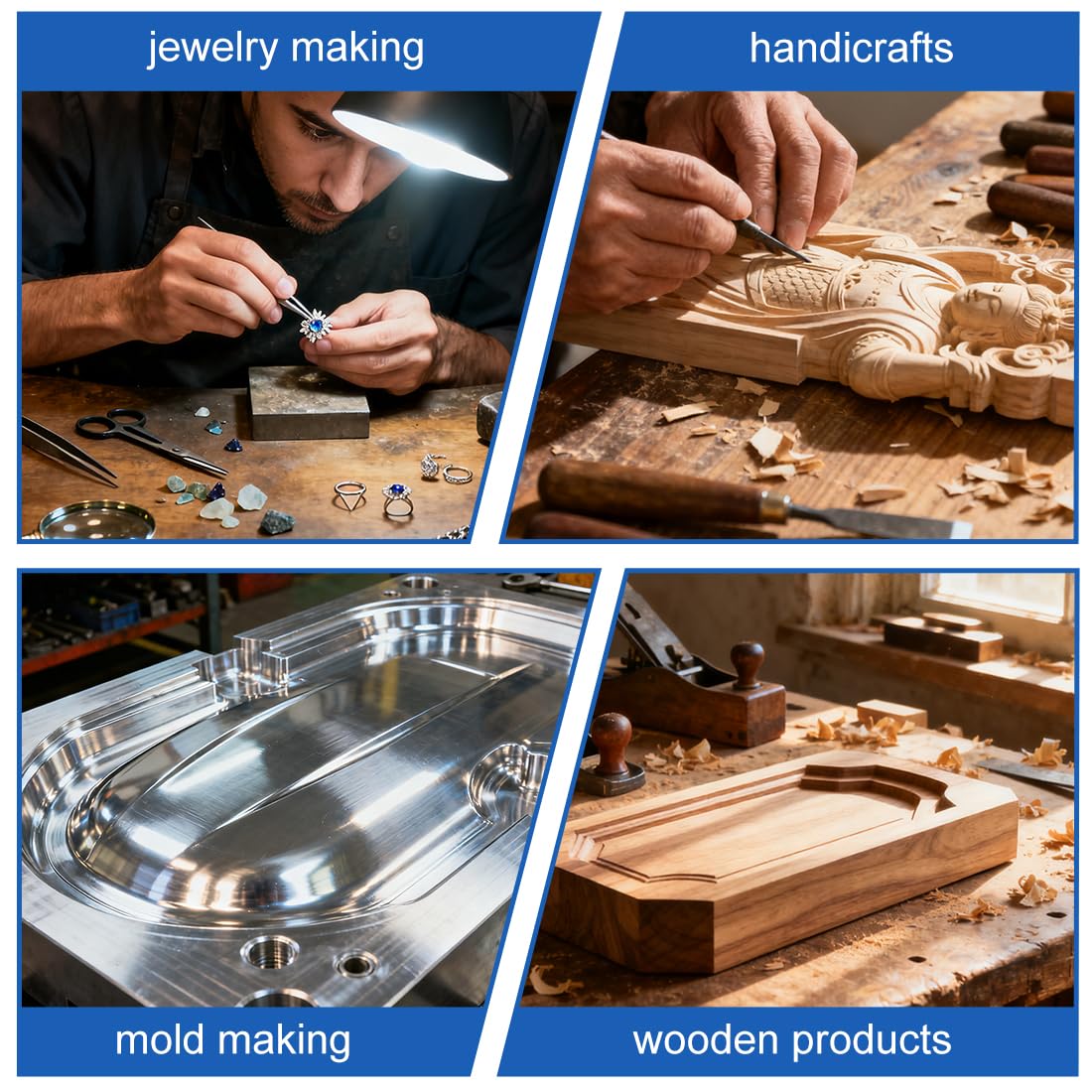 Traforo a U da 5 Pollici Set, 8 lame Incluse, Per Metallo e legno,Seghe Sottili per la lavorazione del legno, Utilizzate per Tagli Curvi