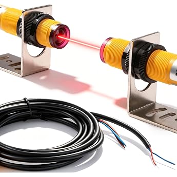 E3F-5DN1-5L Capacitive Sensor Pack of 2 5 m Infrared Photoelectric Sensor Switch Photoelectric NPN Normally Open DC 6V-36V for Automation Conveyor Systems