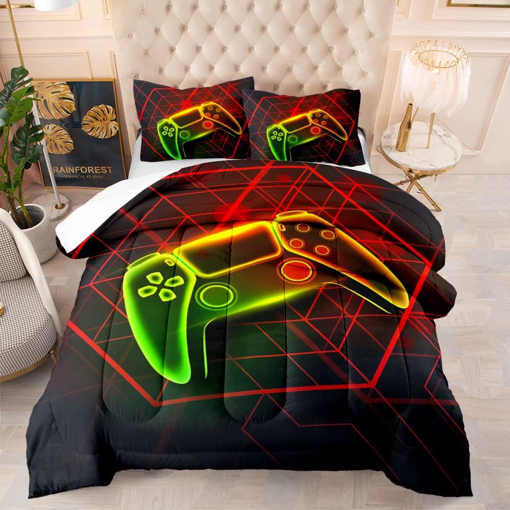 Ydtwnyq Game Bedding Set for Boys Girls Twin Size Gaming
