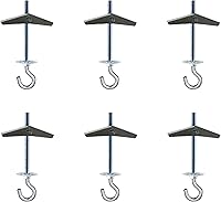 Vista 7 de Alovexiong Paquete de 8 ganchos de techo de placas de yeso de acero al carbono, pernos de ala de palanca de resorte, instalación de techo de pared