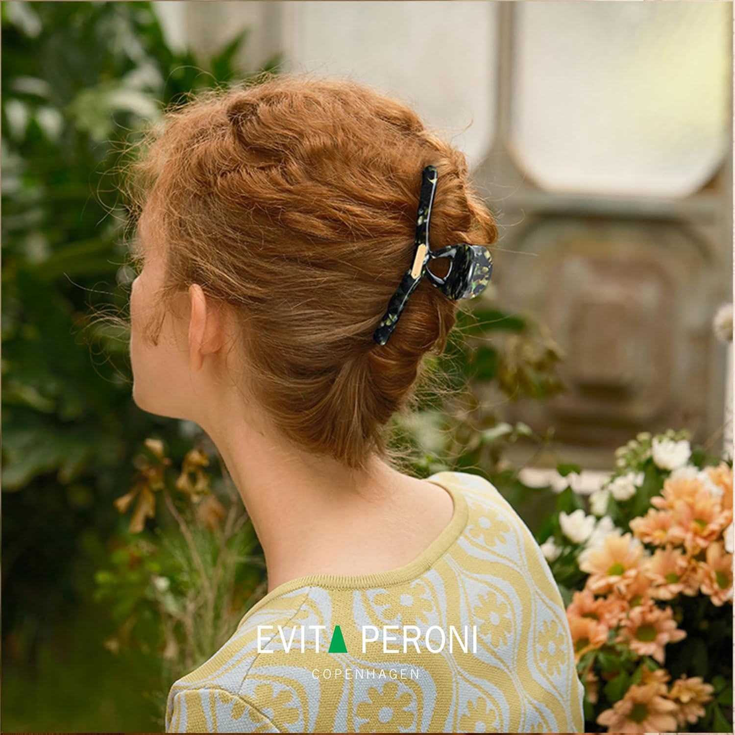 EVITA PERONI Extra Large Hair Clips for Women with Strong Grip Suitable for Oversized hairstyles, Hair Claw Full Clip and Half Clip - Forest Green