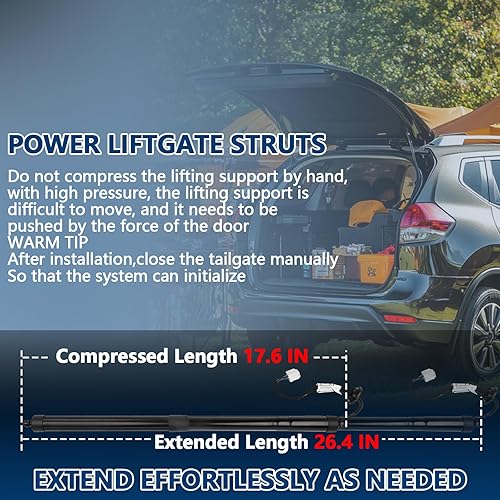 Miniatura 8 de Soporte de amortiguador para portón trasero trasero eléctrico compatible con Rogue S SL SV Sport Utility 2014-2019, sustituye a 905614BA4A