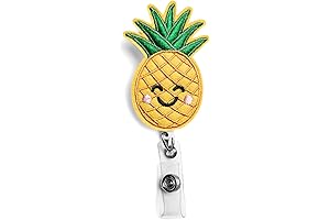 Cute Pineapple Badge Reel for Nurses, Students & Teachers