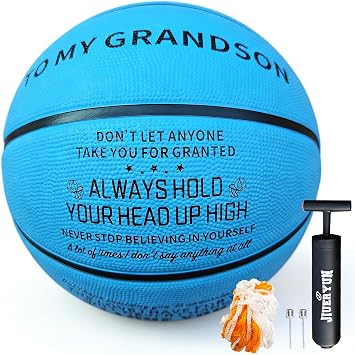 Customized Engraved Basketball,Personalized Size 527.5"/729.5" Basketballs,Inspirational Gift,Perfect for Birthdays and Special Occasions,Premium Rubber Basketball with Pump IncludedDeflated