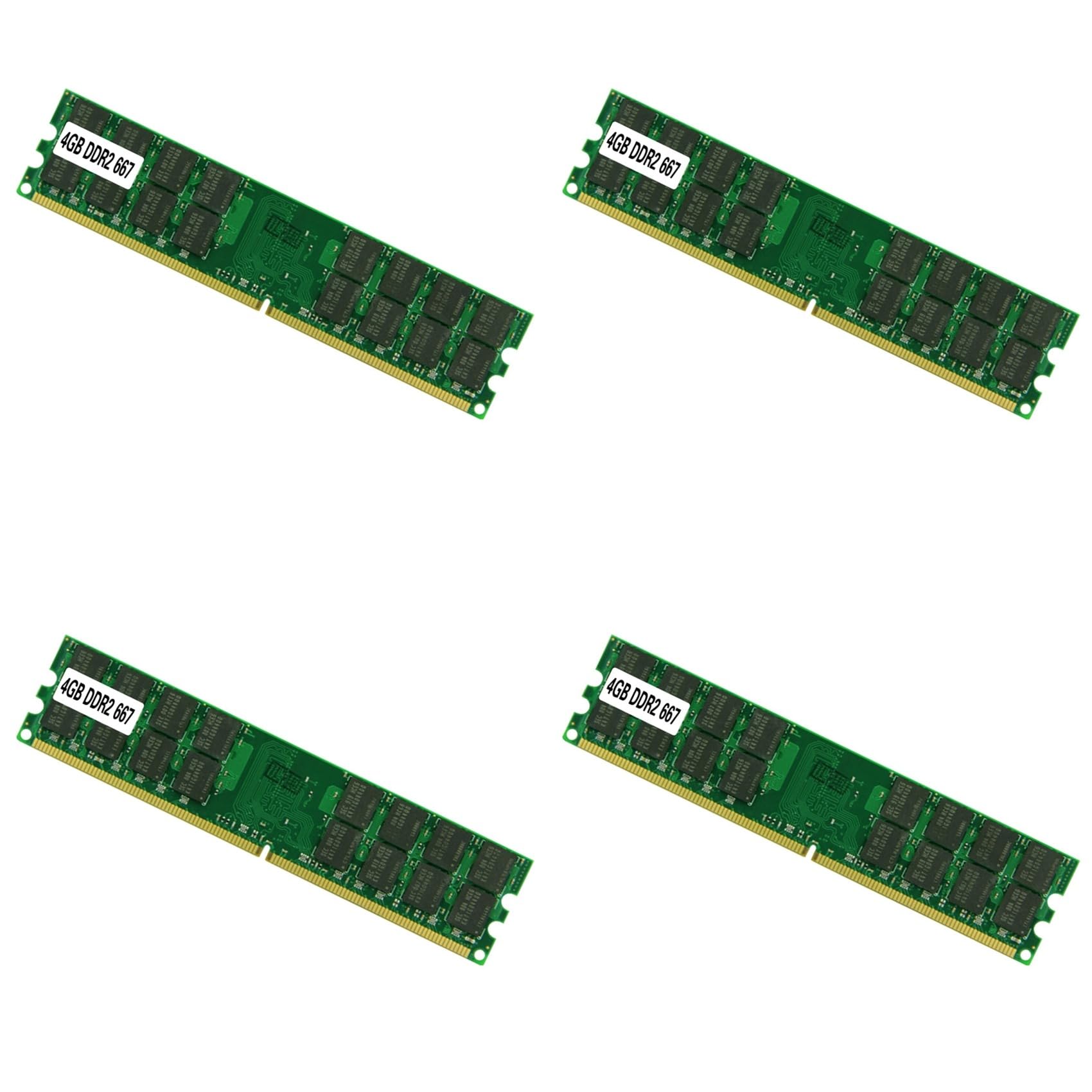 4X Modulo di Memoria RAM DDR2 da 4 GB Ad Alta capacità, 240 Pin PC2-5300, 667 MHz, Ad Alta Frequenza, per Computer Desktop