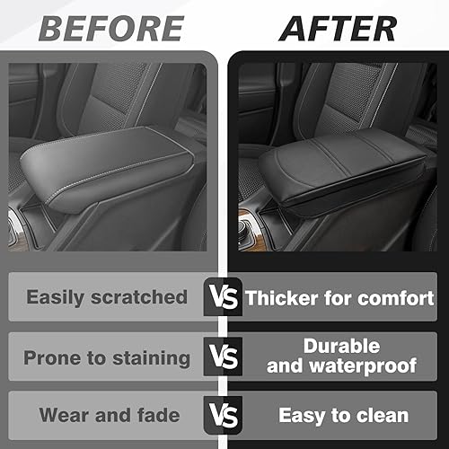 Miniatura 114 de Muslogy Funda de consola central compatible con Honda Pilot 2023 2024 2025, 2024 2025 2026 Ridgeline/Passport Accesorios para apoyabrazos, tapa