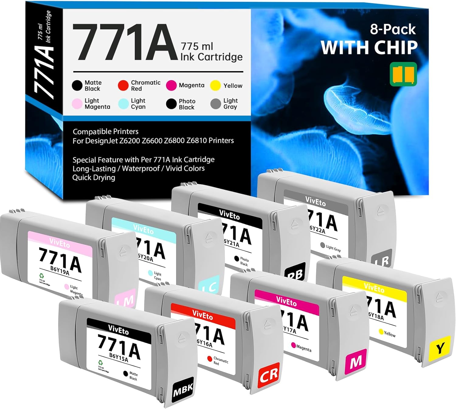 CE044A | HP 771 | Original HP Ink Cartridge - Light Gray - Toner Buzz - View #3