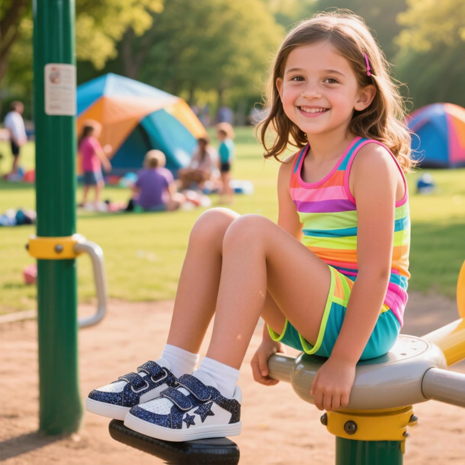 Kiderence Toddler Girls Sneakers Little Girls Running Sports Shoes(Toddler/Little Kids) - Image 2