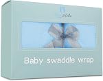 BlueMello Baby Swaddle Blanket | Ultra-Soft Plush Essential for Infants 0-6 Months | Receiving Swaddling Wrap Blue | Ideal Newborn Registry and Toddler Boy Accessories | Perfect Baby Girl Shower Gift